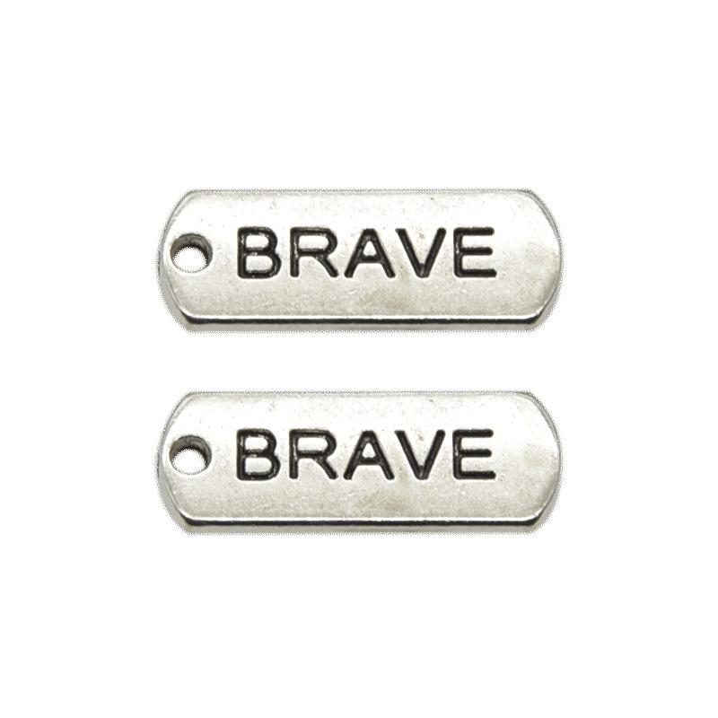 Pendentif étiquette mot inspirant doré vintage DIY pour la fabrication de bijoux