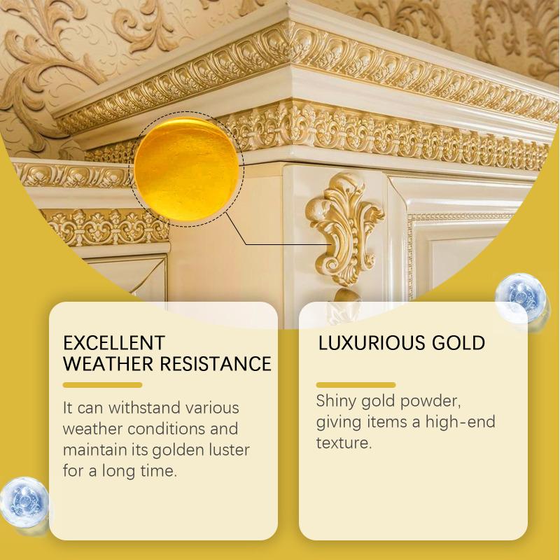 Weather Resistant Water Based Gold Paint For Metal Outdoor Decorative Columns And Furniture Finishing MIT