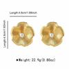 Large Flower Pearl Earrings for Women Luxury Design Study Earrings for Women Korean Fashion Jewelry Accessories Christmas Gift