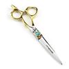Semi-gold 6.0 Inch Nimpson Opal, Hair Scissors, Hair Scissors, Tooth Scissors, Thinned