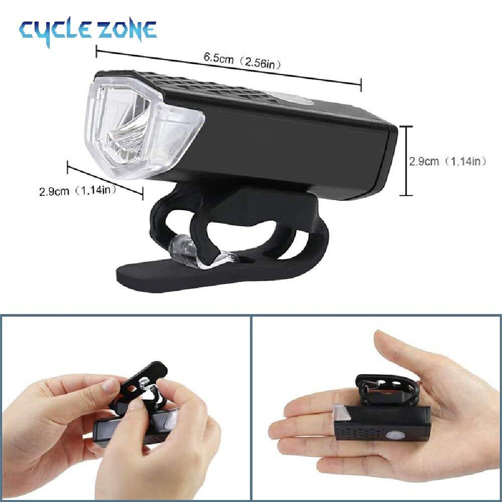 Bike Front Lights USB Rechargeable LED Bicycle Lamp for Night Riding MTB Headlight Flashlight Safety Cycling Accessories 3 Modes