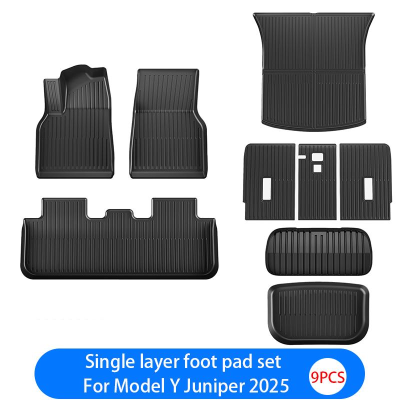 For Tesla New Model Y Juniper 2026+ TPE Floor Mats Waterproof Luggage Mat Wear-resistant Foot Pads ModelY Trunk Mats Accessories