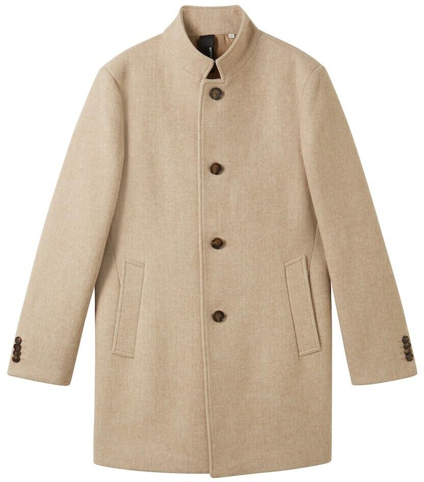 

Пальто Tom Tailor Wollmantel (1037407) большое бежевое в елочку оптика XL