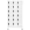 Locker Cabinet White 90 X 40 X 180 Cm Steel