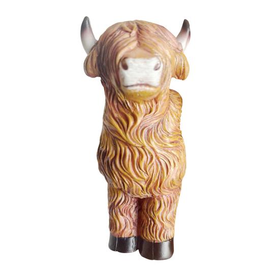 Highland Cow Statue Resin Small Cow Planter Pot Hanger Climbing Animal Flower Pot Hugger for Garden Patio Fence Lawn Yard Plant Pot Decor