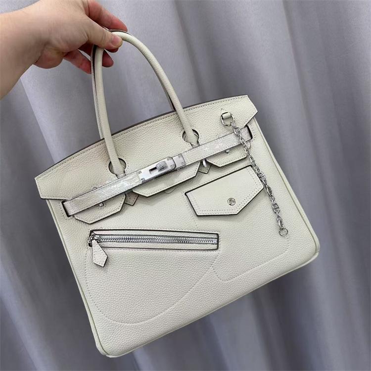 Hot Sale High-end Rock Platinum Bag First Layer Soft Cowhide Pocket Bag Zipper Bag Portable Shoulder Bag Versatile