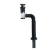 Wall-Mounted Anti-Odor Bathroom Sink Drain Set - Stainless Steel Basin Pipe and Horizontal Drainer.