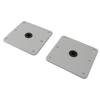 2PCS Boat Seat Bases Aluminium Alloy 6 Screw Holes 3/4 Inch Pin Post Mounting Base for Marine Boat S