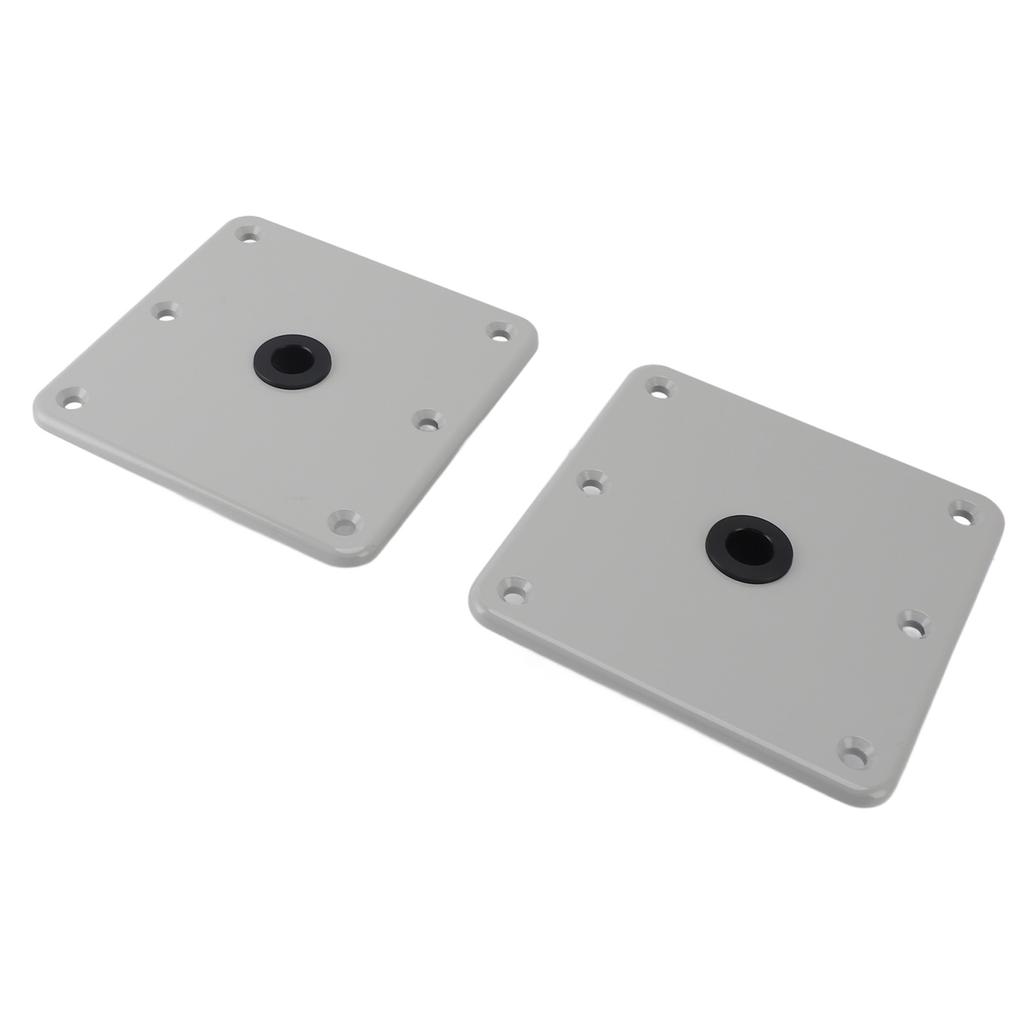 2PCS Boat Seat Bases Aluminium Alloy 6 Screw Holes 3/4 Inch Pin Post Mounting Base for Marine Boat S