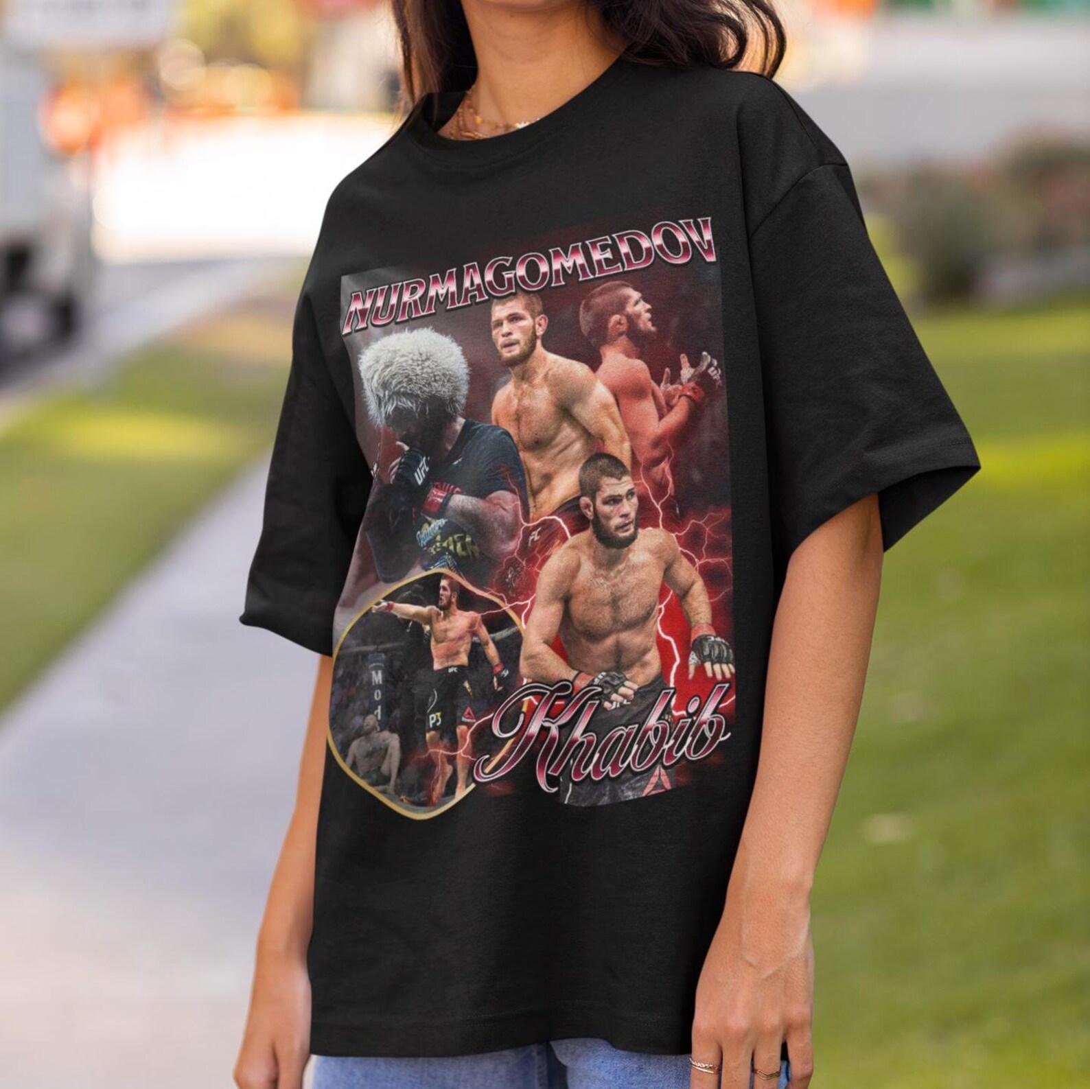 Khabib Nurmagomedov Retro 90s ufc Shirt Graphic Style T-Shirt fighter T-Shirt Vintage Oversized Sport Tee Retro Boxer MMA Bootleg Gift MMA 4XL