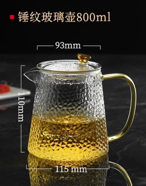 Glass Pot Filter Wood Handle Chinese Tea Ceremony Transparent Teawear Sets Cup High Boron Silicon Janpanese Teapot