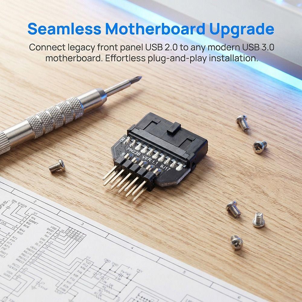 Plug and Play Front Panel Plug Connector Plastic Shell Motherboard Adapter PC Assembly