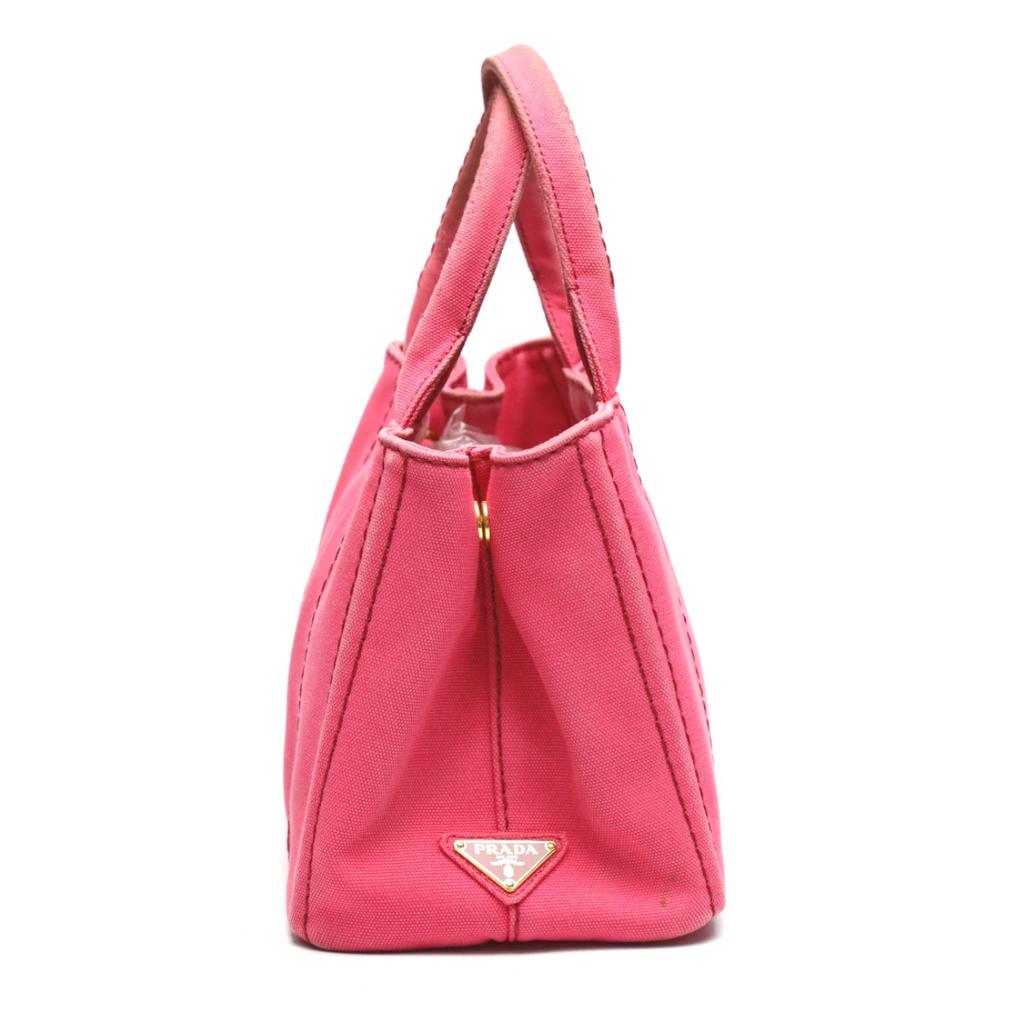 PRADA Canapa Kanapa mini tote Tote Bag canvas pink Women 1BG439 Used