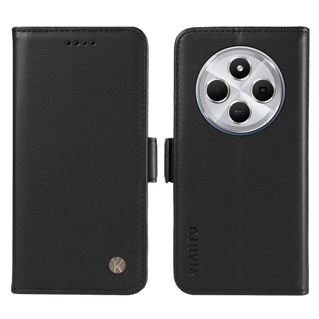 YIKATU YK-003 Für Xiaomi Poco C75 4G/Redmi 14R 5G/14C 4G Hülle Brieftasche Ständer Leder Handyhülle Seitenverschluss