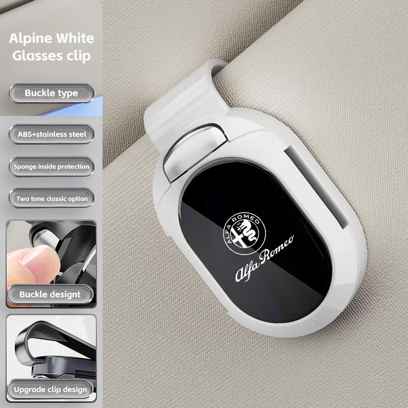 

Car Sunglasses Clip Sun Visor Glasses Holder Card Ticket Storage For Alfa Romeo giulietta 159 mito giulia stelvio 147 Accessorie