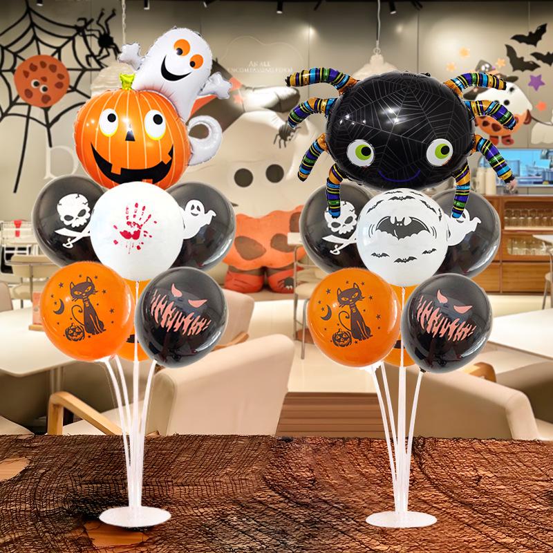 Halloween Pumpkin Atmosphere Balloons for Tables, Bars, Kindergartens, and Shopping Mall Displays