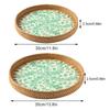 2pcs Handmade Rattan Tray Colorful Shell Fruit Plate Household Coffee Table Storage Tray Bread Snack Plate for Living