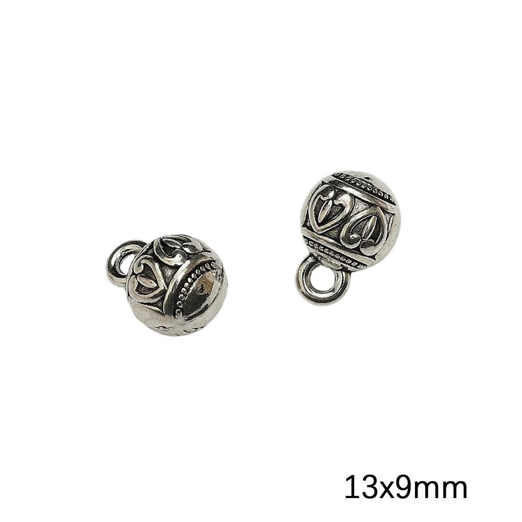 Antique Silver Moon Pentagram Pendant for DIY Jewelry Making