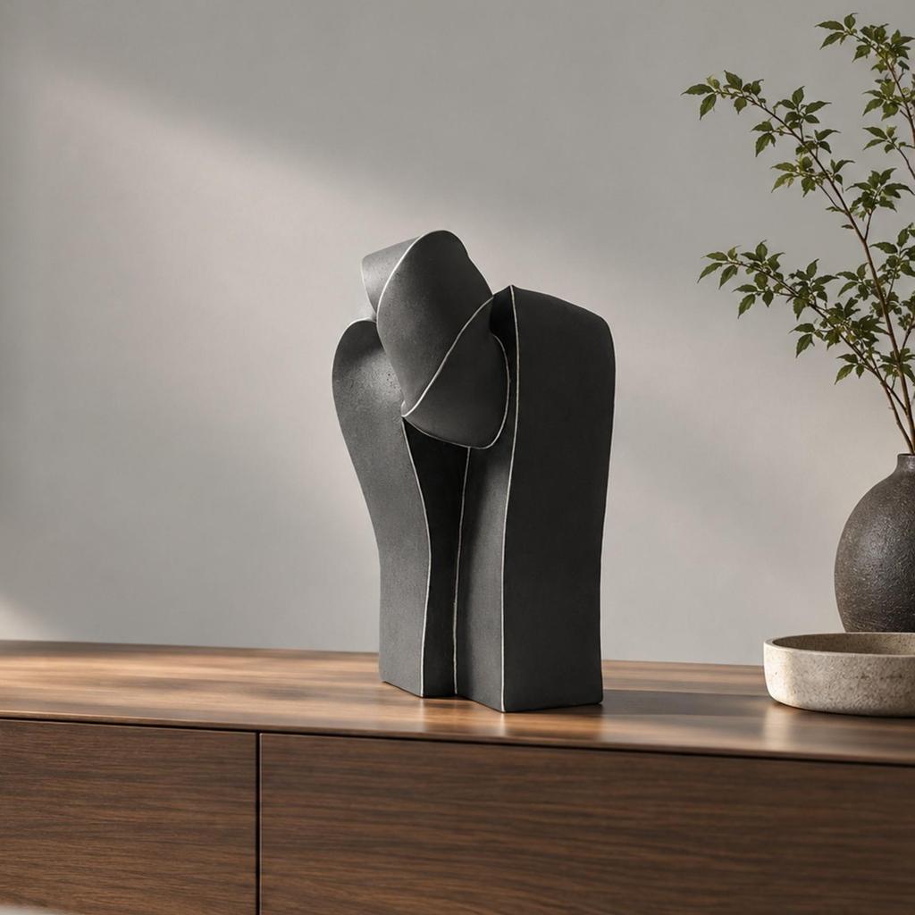 Abstract Twisted Decorative Sculpture Contemporary for Entryway, Reception Area
