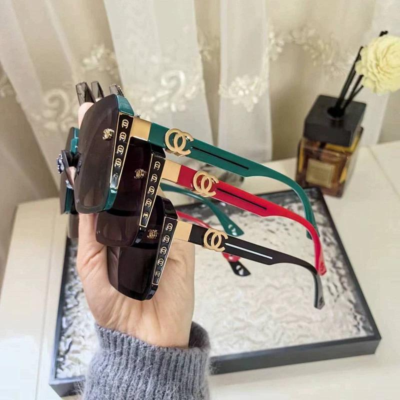 Módní nadrozměrné sluneční brýle Dámské UV400 Vintage čtvercové brýle Designové sluneční brýle Značka Oculos