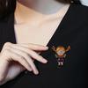 Opal Villain Personalized Brooch Creative Accessories Niche Design Pin Versatile Shirt Japanese and Korean Trend Jewelry