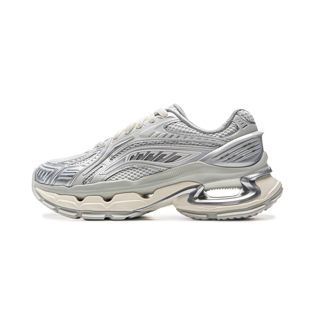 Li Ning Lijun BOW Trend Sports Shock Absorption Non-Slip Wear-Resistant Low-Top Casual Shoes Women Casual Shoes Silver AZGV028-1