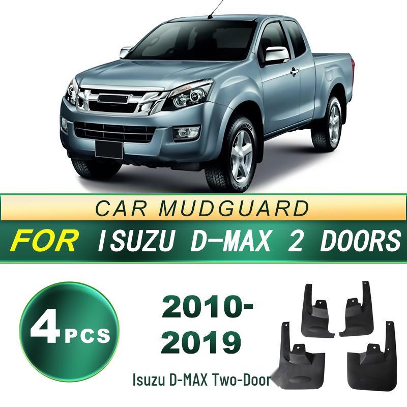 Soft Rubber Mud Flaps for 2010-2019 Isuzu D-MAX Two-Door Models