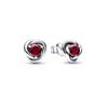Pandora True Red Eternity Circle Stud Earrings (July)_292334C01