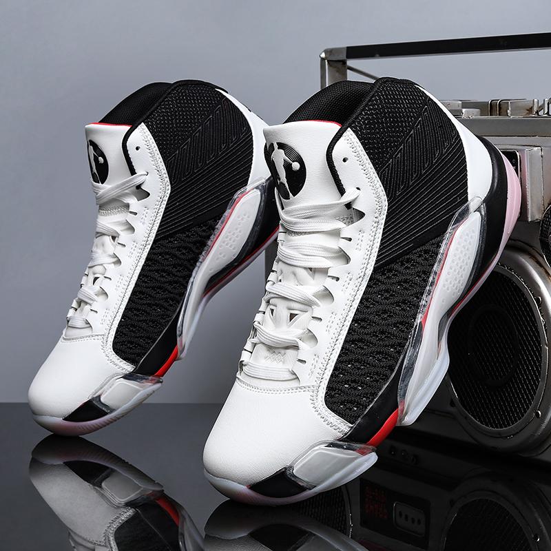 Men's Breathable Cushioned Non Slip Basketball Shoes Athletic Running Sneakers For Gym Training