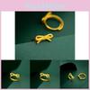 Bow Brass Charming Tie Ring For Women Delicate Fashion Jewelry Idea Gift