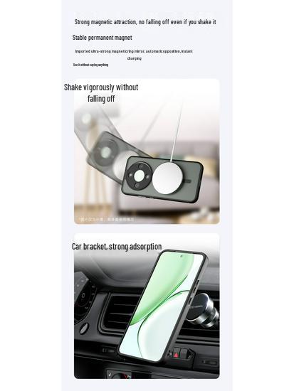Honor X70/X9d Airbag Anti-Fall Mattes Magnetisches Handyhülle, Qi-kompatible Armor 400.