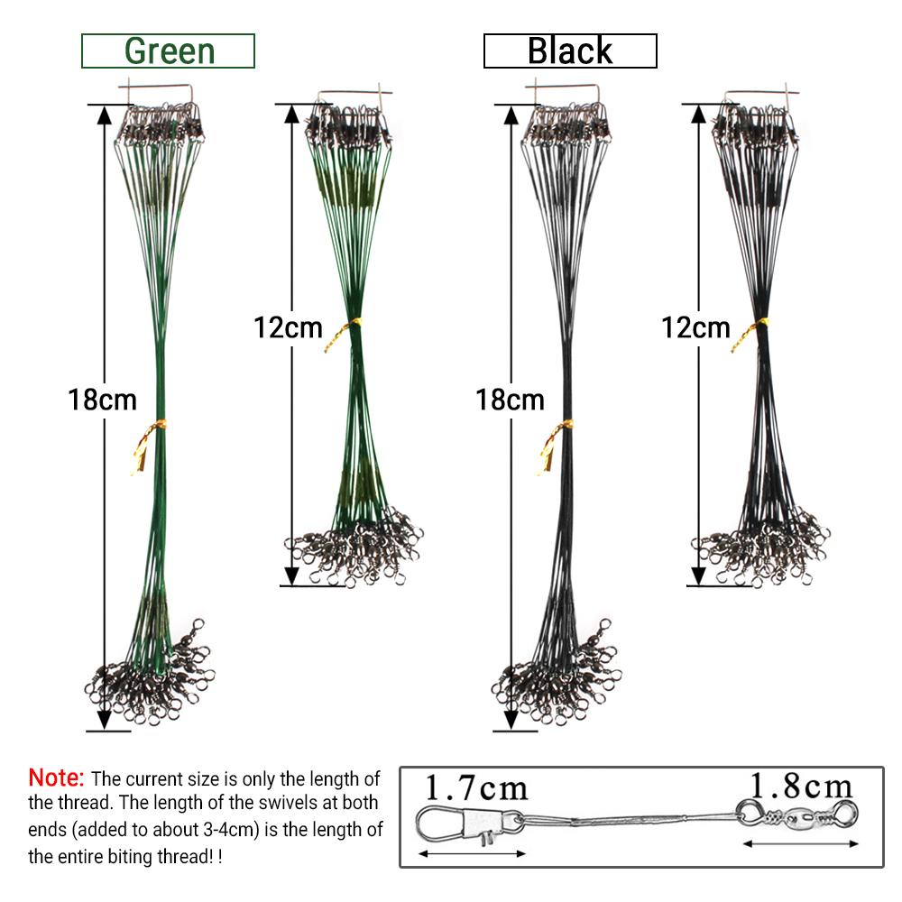 Steel Leader Fishing 20pcs Wire Leaders Heavy Duty Fishing High Strength Fishing Leaders with