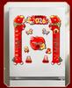 2026 5D Magnetic Fu Character Door Stickers for New Year & Spring Festival - Creative Entrance Décor