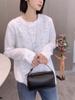 2025 Korean Winter Lace Crochet Knit Pullover: Women's Loose & Stylish Design Top