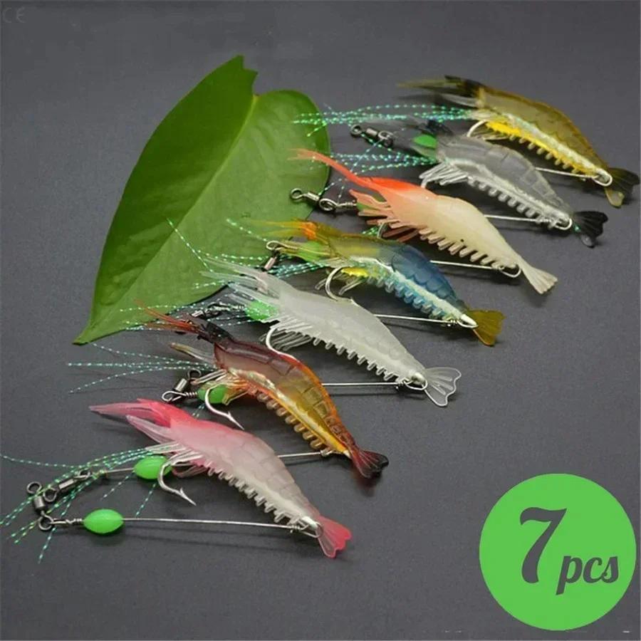 3 Stück/7 Stück Garnelenköder Angelköder Künstlicher Köder Isca Artificial Ascesorios Pesca