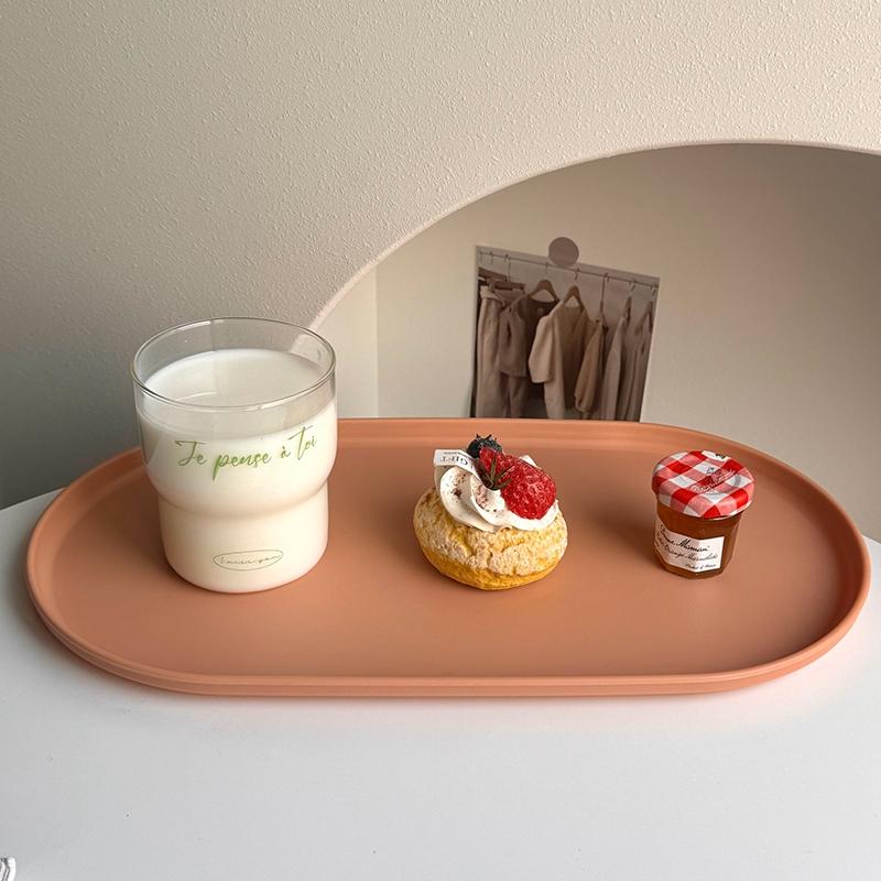 Oval Tray Jewelry Storage Trays Cake Dessert Utensil Tray Dinner Plate Breakfast Fruit Plate Tableware White Shell Plate