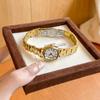 Women's Original Luxury Brands Women's Watch, Wine Barrel Shaped Dial, Retro Roman Elegant Steel Strap Quartz Women's Watches
