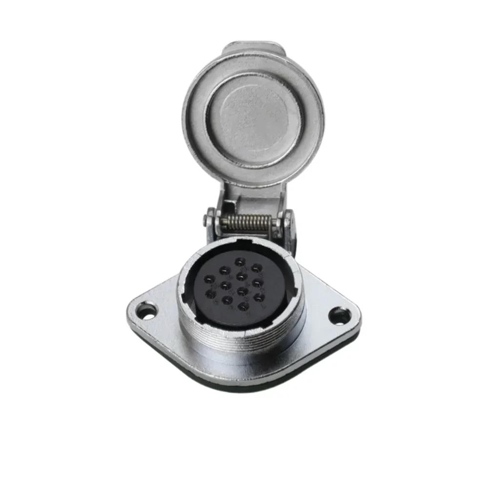 ZHQCN WS28 TQ/ZG Waterproof M28 Aviation Power Connector 2 3 4 7 8 9 10 12 16 17 20 24 26 Pin Soldering Plug Flip Cover Socket