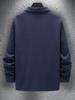 2024 Men's Casual Solid Color Single-Breasted Long-Sleeved Jacket - European & American Style.
