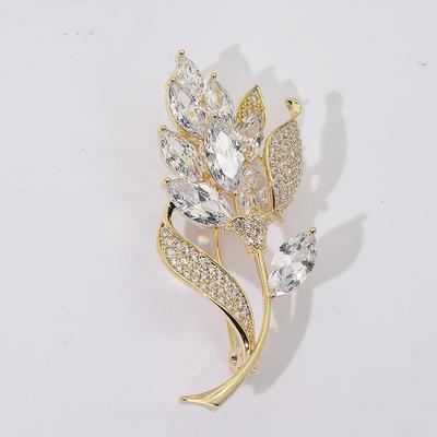 Tulip Brooch High-End Femininity Luxury Pin Suit Sweater Vintage Exquisite Corsage New Year'S Tide