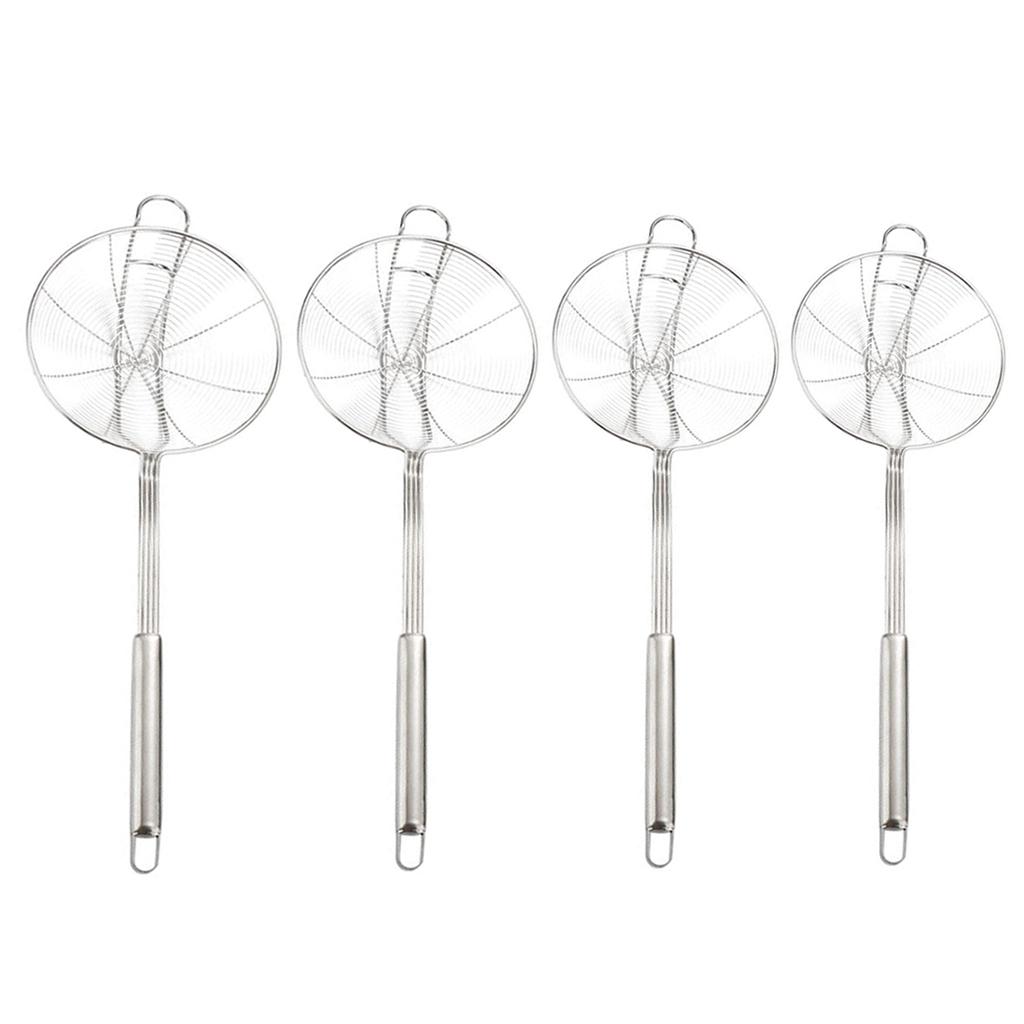 Slotted Spoon Stainless Steel Handle Grip Design Strainer Ladle for Kitchen