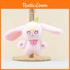 Plush Bunny Transformative Keychain Cartoon Dress Up Rabbit Toy Keyring And