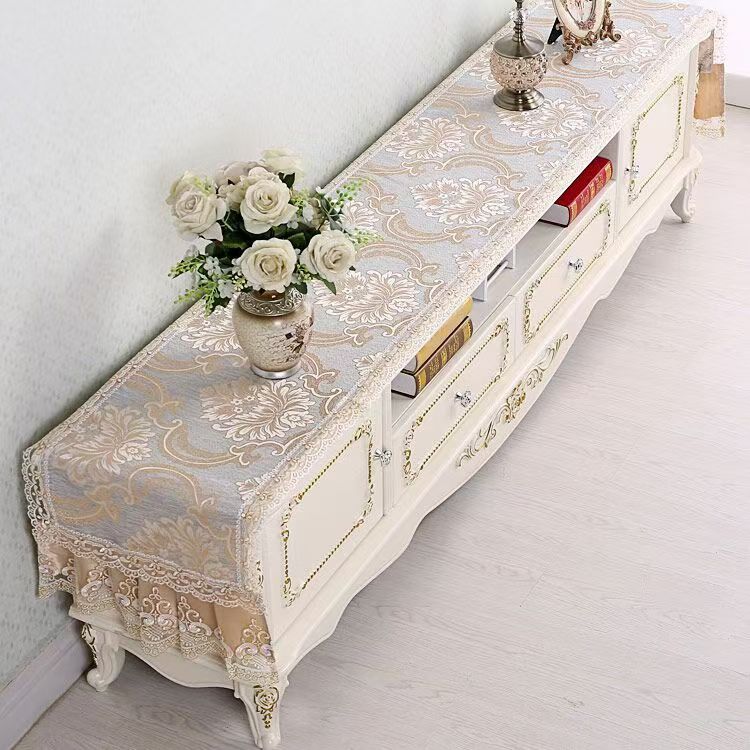 Europäischen Tv-schrank Abdeckung Tuch Tisch Flagge Quaste Tischdecke Tischläufer Haushalt Tv Arche Staubdichte Abdeckung Kommode Tuch