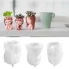 Molde de vaso de silicone para concreto, vaso de flores suculentas, argila, cimento, gesso, faça você mesmo, casa, jardim, vasos de flores, molde