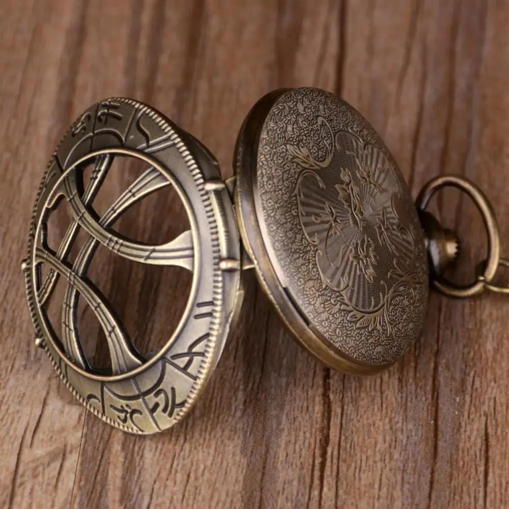 10pcs/lot Complex Geometric Pattern Case Quartz Pocket Watch Steampunk Men Women Necklace Pendant Clock Gifts Relgio