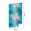 Watercolor Galaxy Wallpaper Turquoise and Light Gray 50x1000