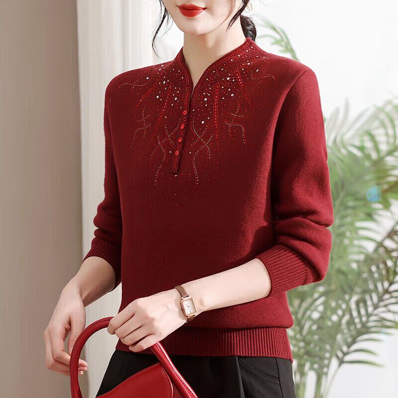 

XUEXI Женский зимний флисовый свитер с воротником ципао 2XL