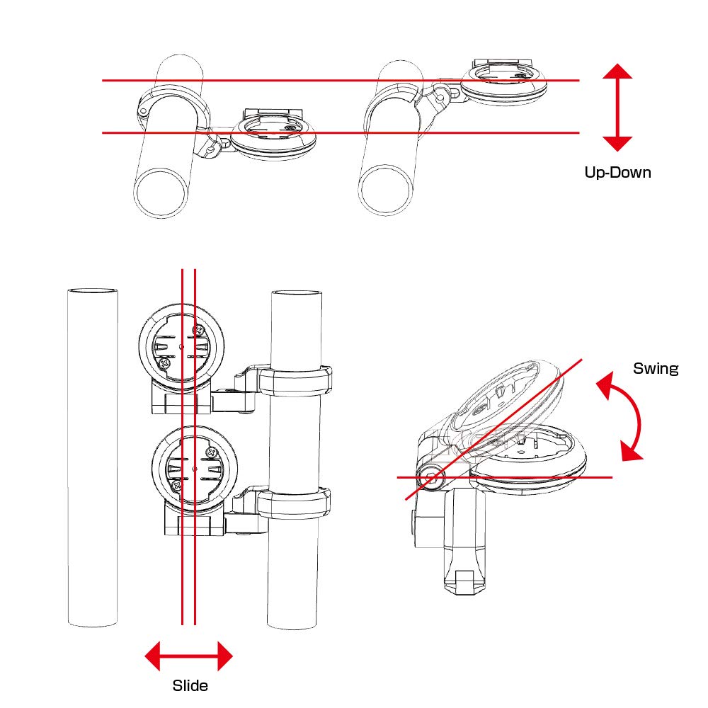 Bar Mount Type Brand Compatible Compatible with Polar REC-MOUNTS TT/Aero/DH (10 Models) [TT4] Garmin, Cateye, Pioneer, Lezyne, Wahoo, Bryton,