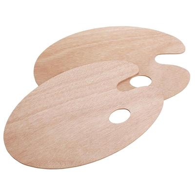 Large Oval Wooden Paint Mixing Palette for Oil and Gouache