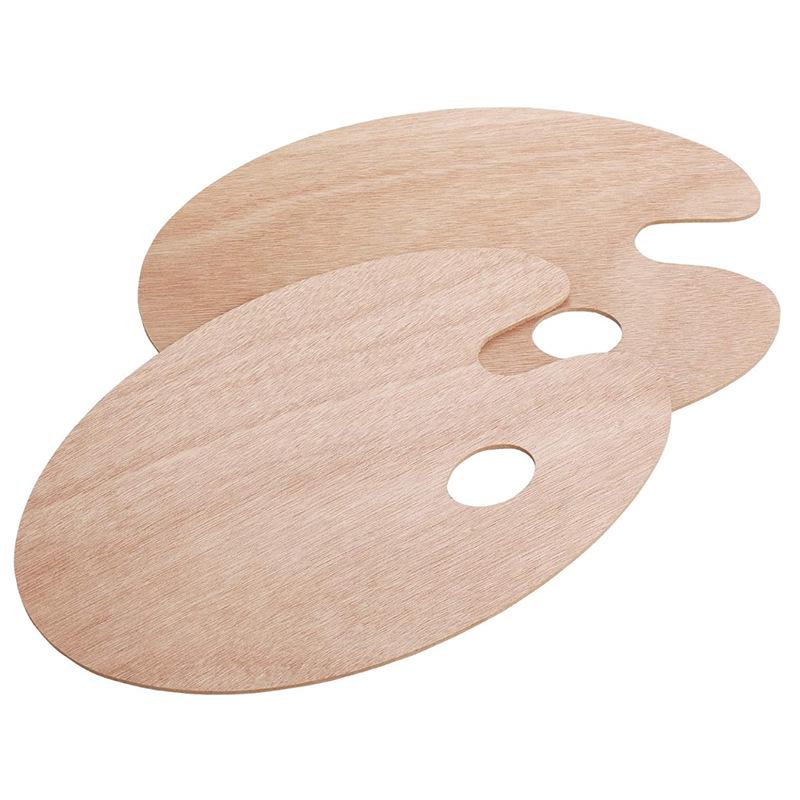 Large Oval Wooden Paint Mixing Palette for Oil and Gouache